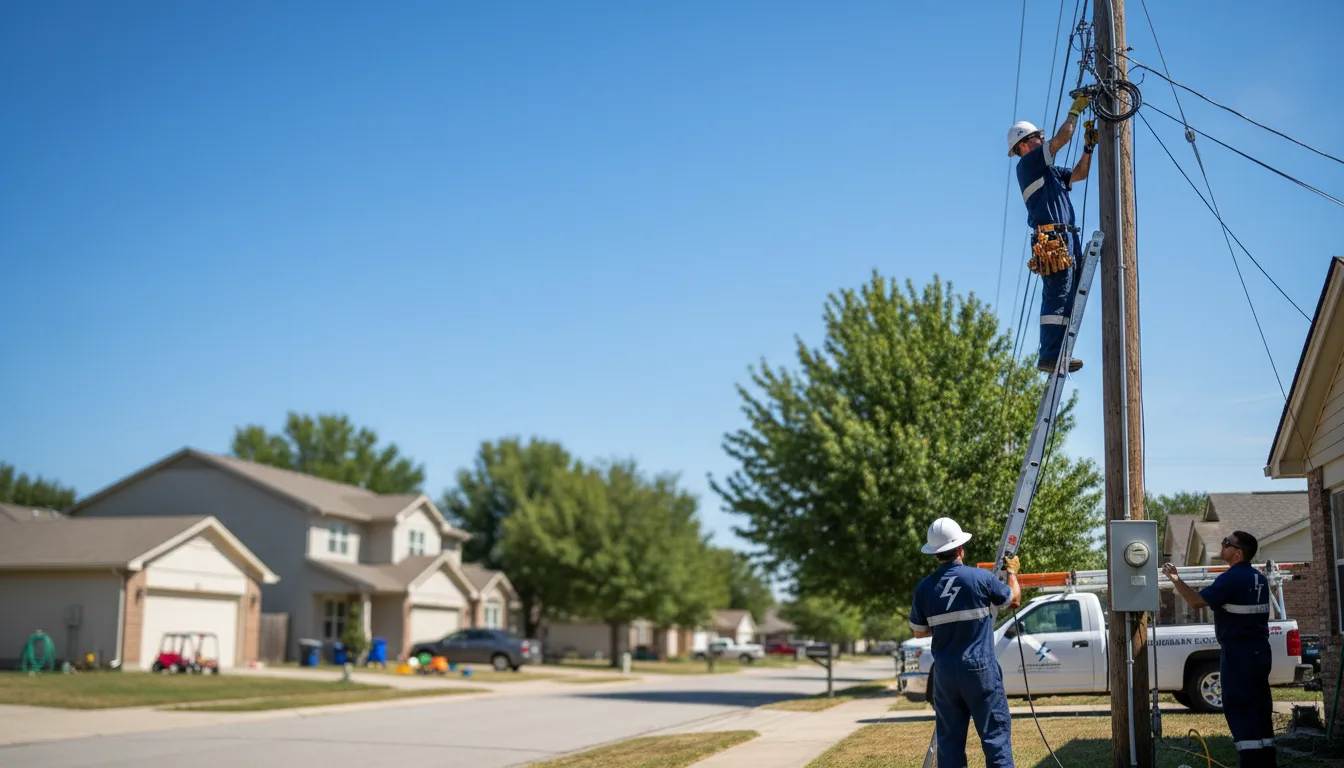Residential electrician providing installation services in Oakley, ID